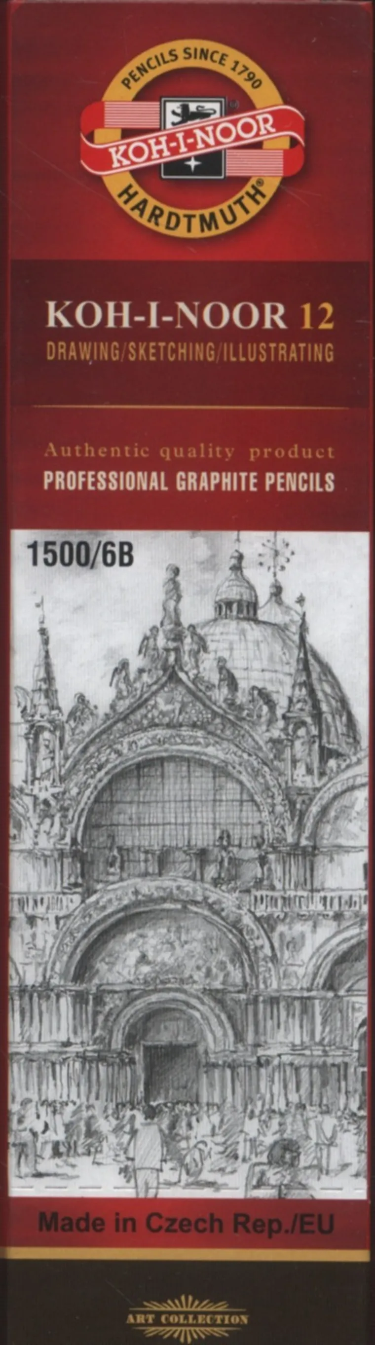 Koh-I-Noor, ołówki grafitowe 1500-6B, 12 szt.
