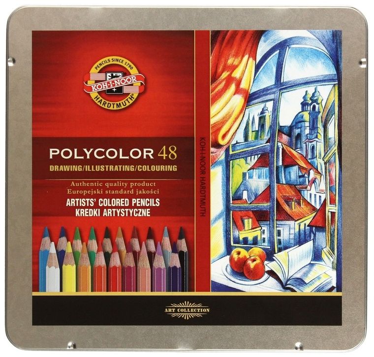 Koh-I-Noor, Polycolor, kredki w metalowym opakowaniu, 48 kolorów