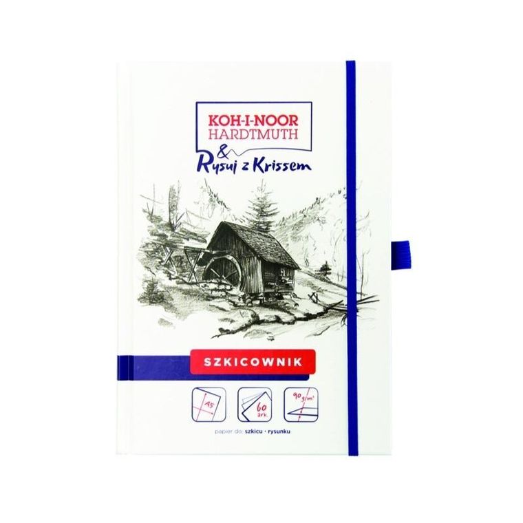 Koh-I-Noor, Rysuj z Krissem, szkicownik A5, 60 kartek, 90g