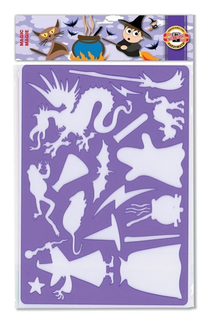 Koh-I-Noor, szablon do rysowania, czarny