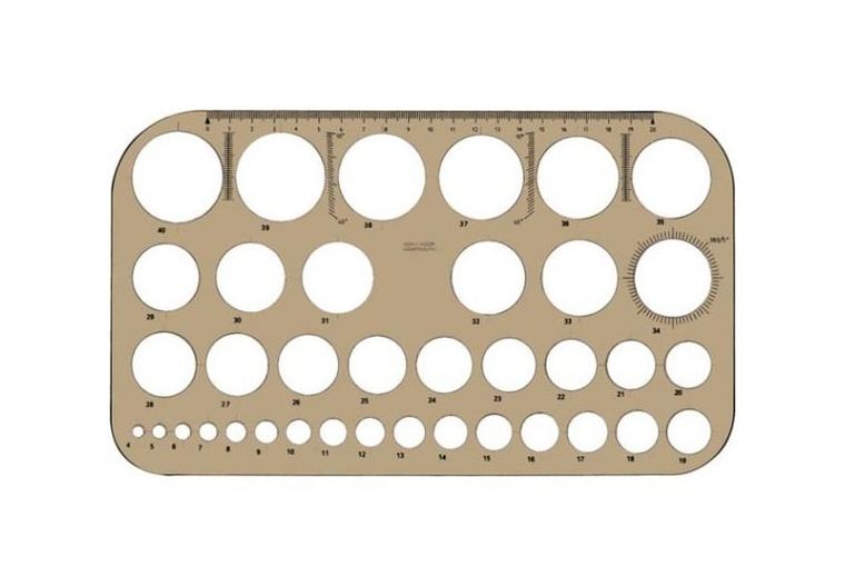 Koh-I-Noor, szablon do rysowania, Kołowy