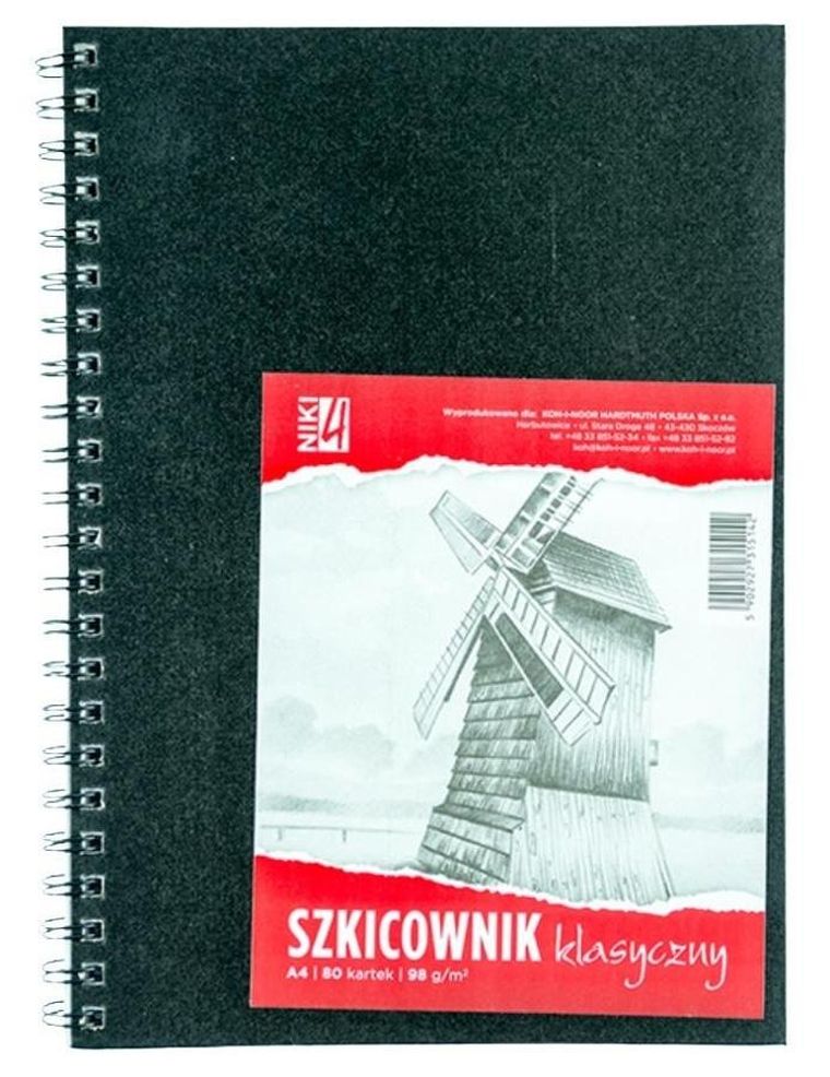 Koh-I-Noor, szkicownik A4, spirala, 98g, 80 kartek