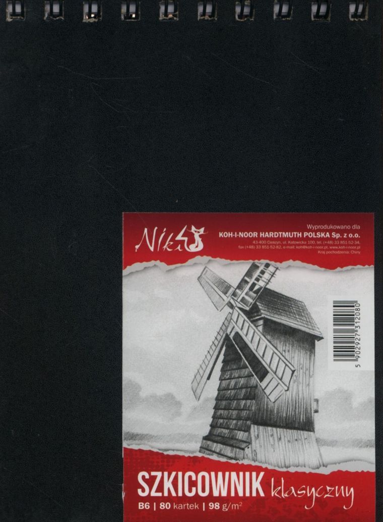 Koh-I-Noor, szkicownik klasyczny B6, 80 kartek