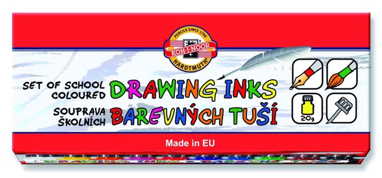 Koh-I-Noor, tusz kreślarski, 10 kolorów