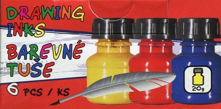 Koh-I-Noor, tusz kreślarski, 6 kolorów, 6-20 g