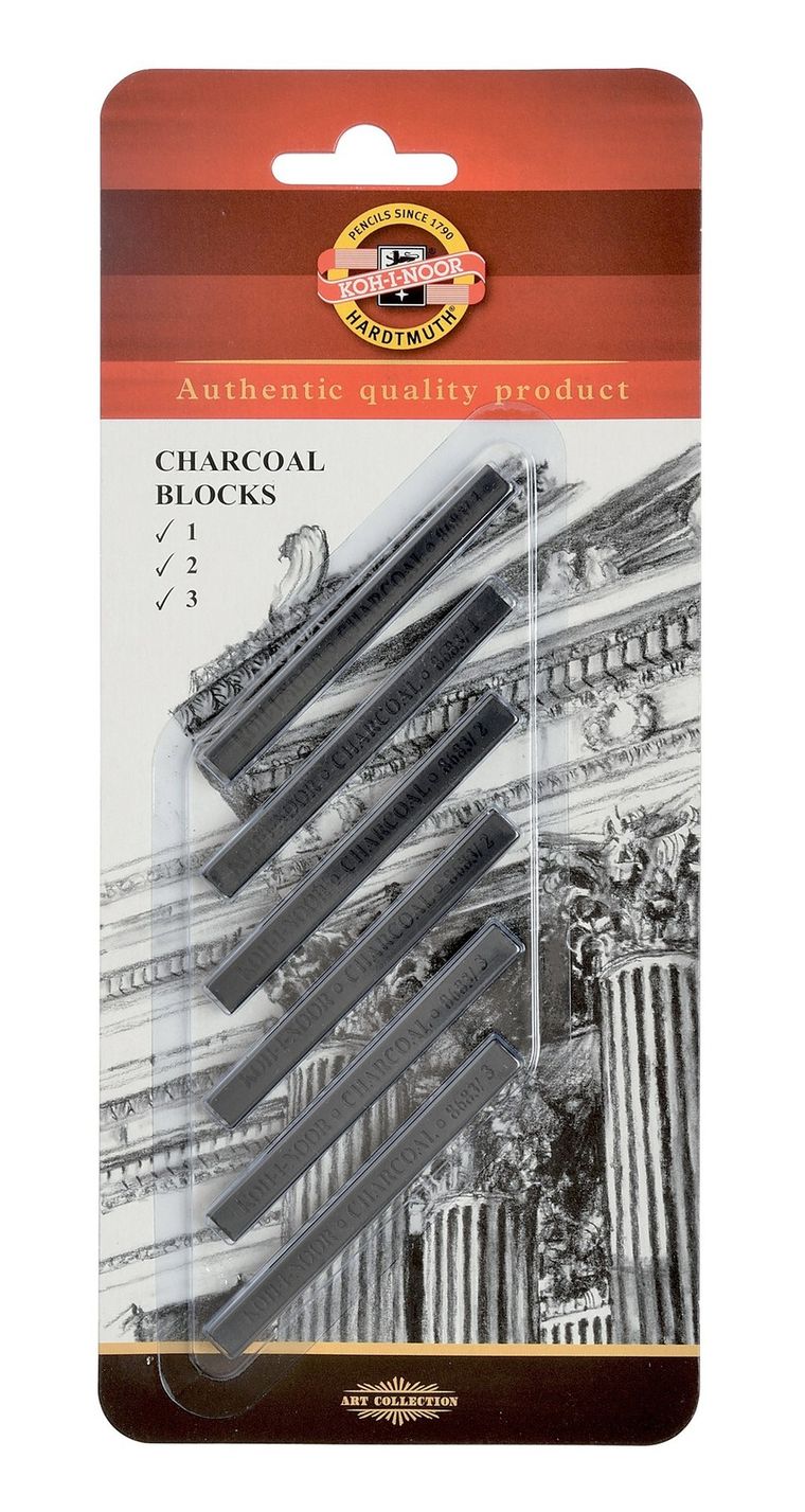 Koh-I-Noor, węgiel prasowany w sztyfcie, 7-7mm