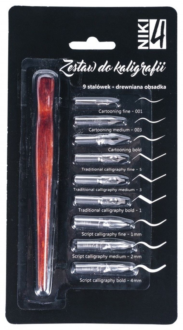 Koh-I-Noor, zestaw do kaligrafii, stalówki, obsadka