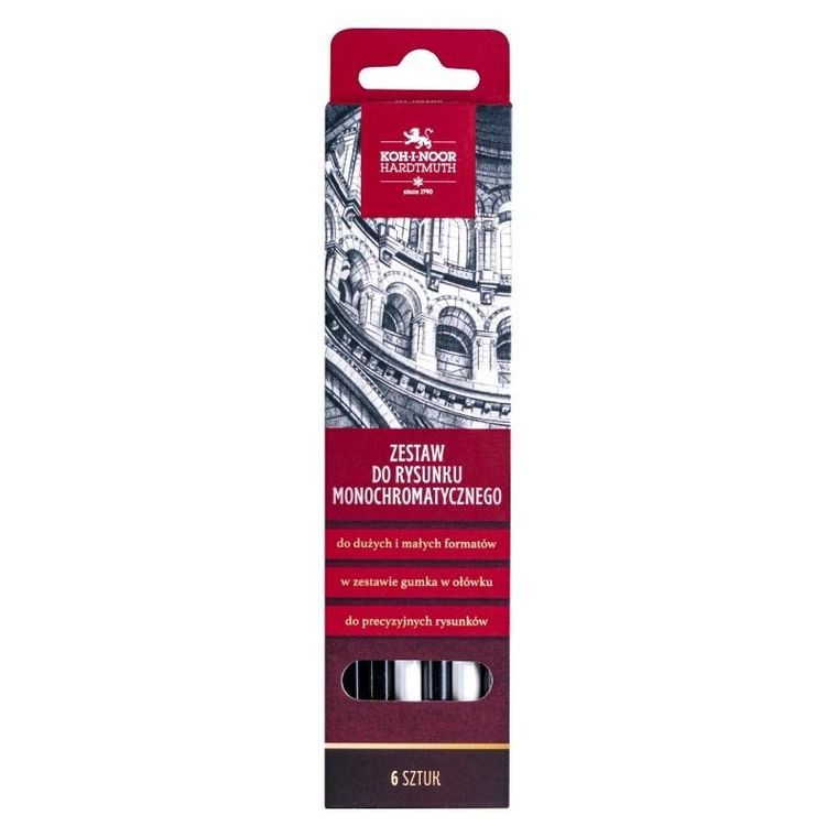 Koh-I-Noor, zestaw do rysunku monochromatycznego, 6 szt.