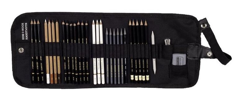 Koh-I-Noor, zestaw piśmienniczy, ołówki, pastele, akcesoria