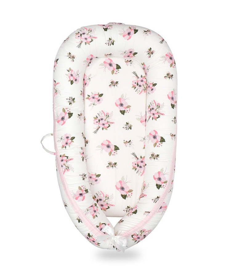 Kokon niemowlęcy, gniazdo solo, w kwiatki, 50-90 cm