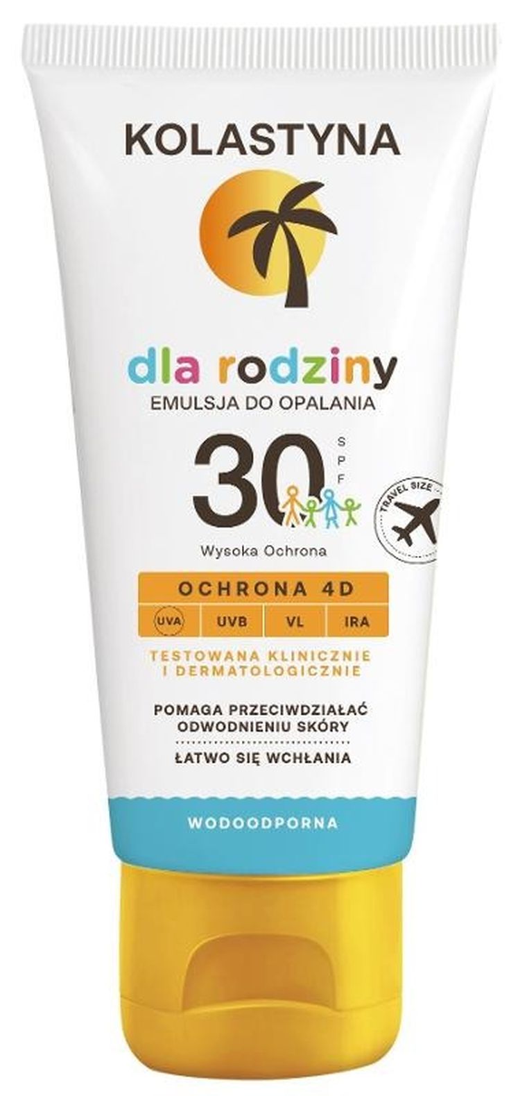 Kolastyna, emulsja do opalania dla rodziny, SPF30 (travel size), 80 ml