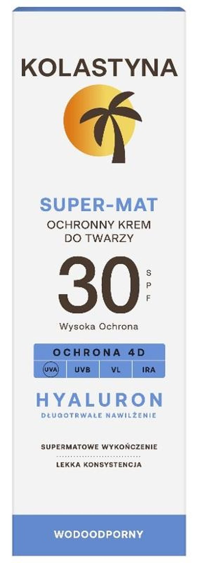 Kolastyna, krem ochronny do twarzy - super mat SPF30, 50 ml