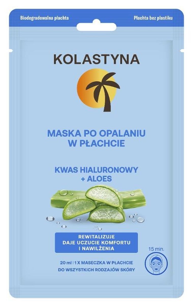 Kolastyna, maska po opalaniu w płachcie, 20 ml