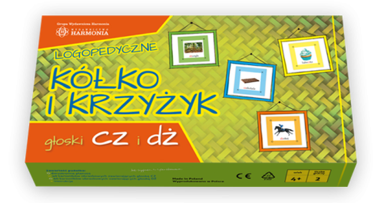 Kółko i krzyżyk, głoski CZ i DŻ, gra logopedyczna
