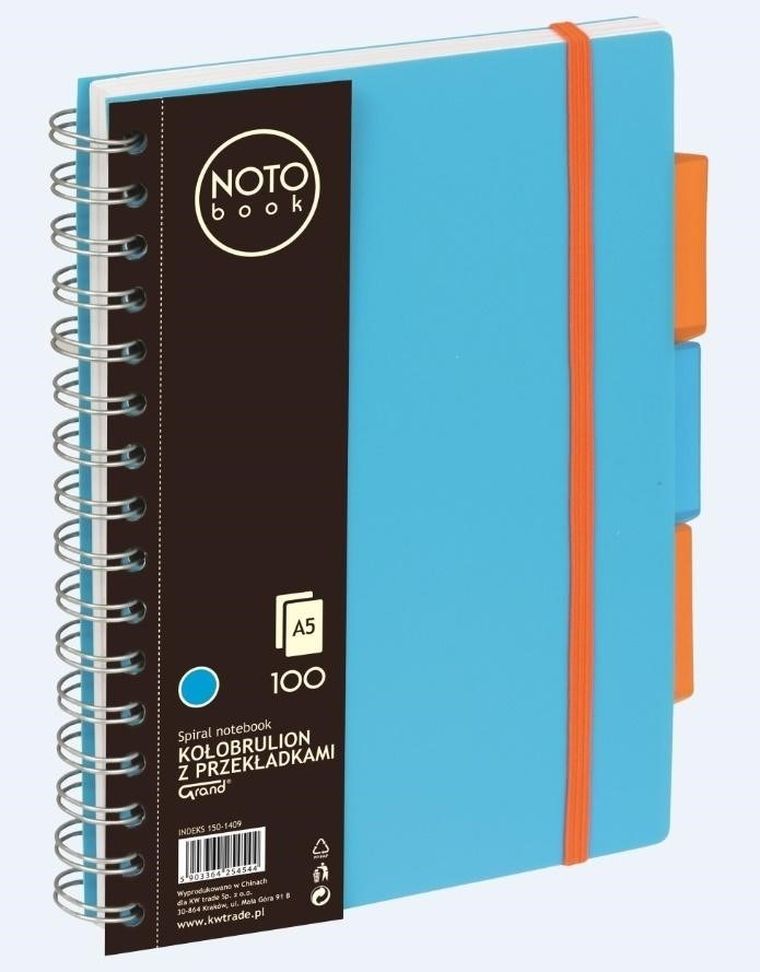 Kołobrulion A5, 100 kartek, kratka, niebieski, 1 szt.