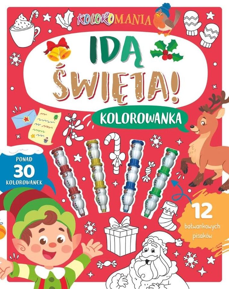 Koloromania. Idą święta! Kolorowanka