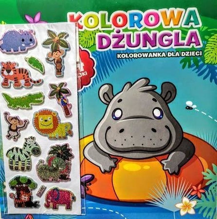 Kolorowa dżungla. Hipopotam