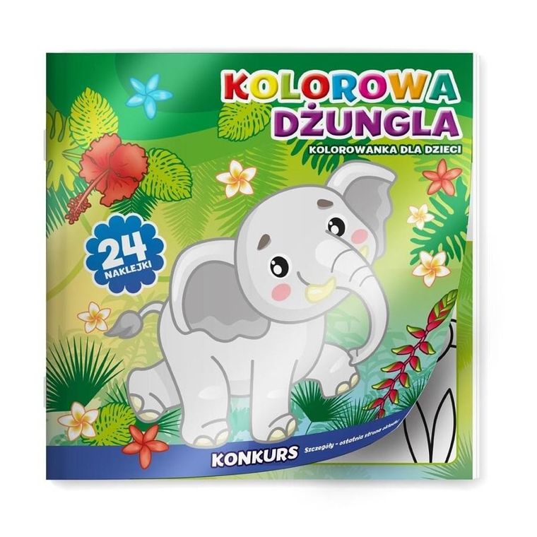 Kolorowa Dżungla. Kolorowanka