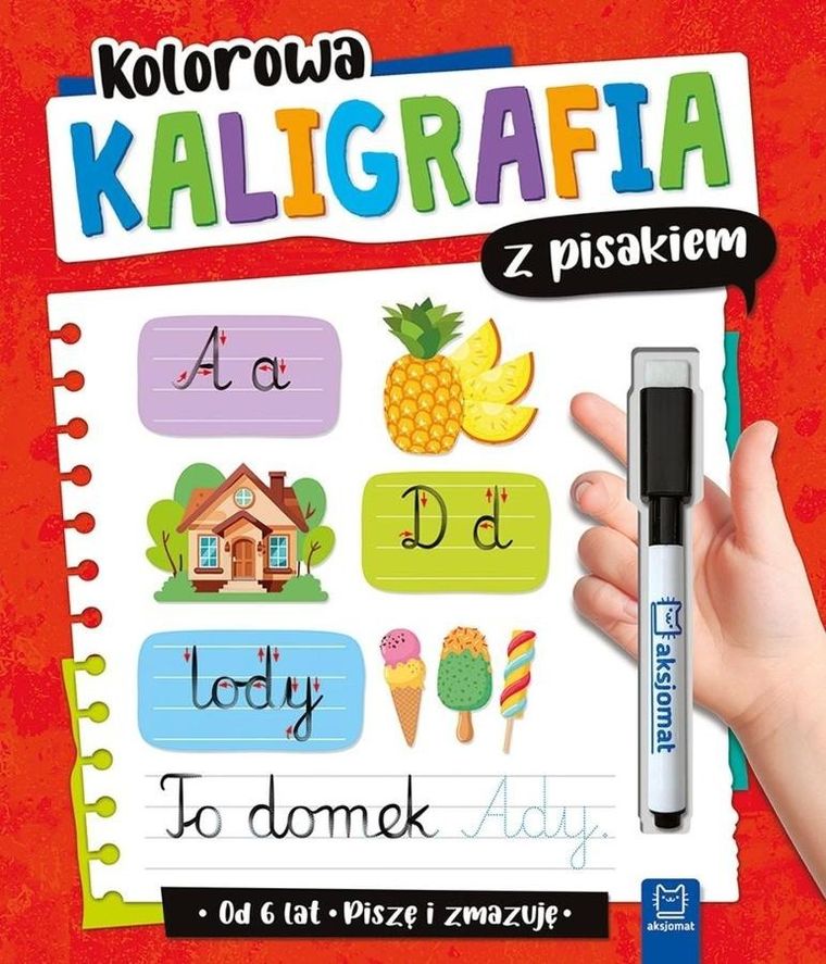 Kolorowa kaligrafia z pisakiem. Piszę i zmazuję