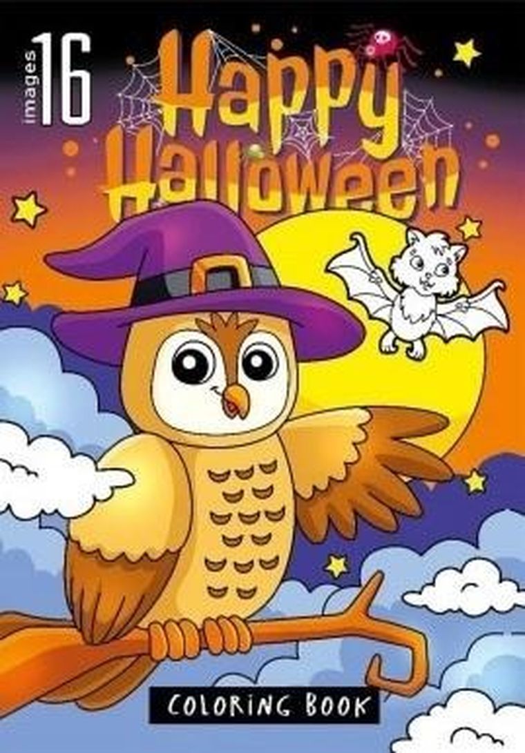 Kolorowanka A4. 16 obrazków Halloween