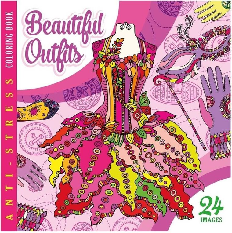 Kolorowanka antystresowa 200-200 mm. Beautiful Outf