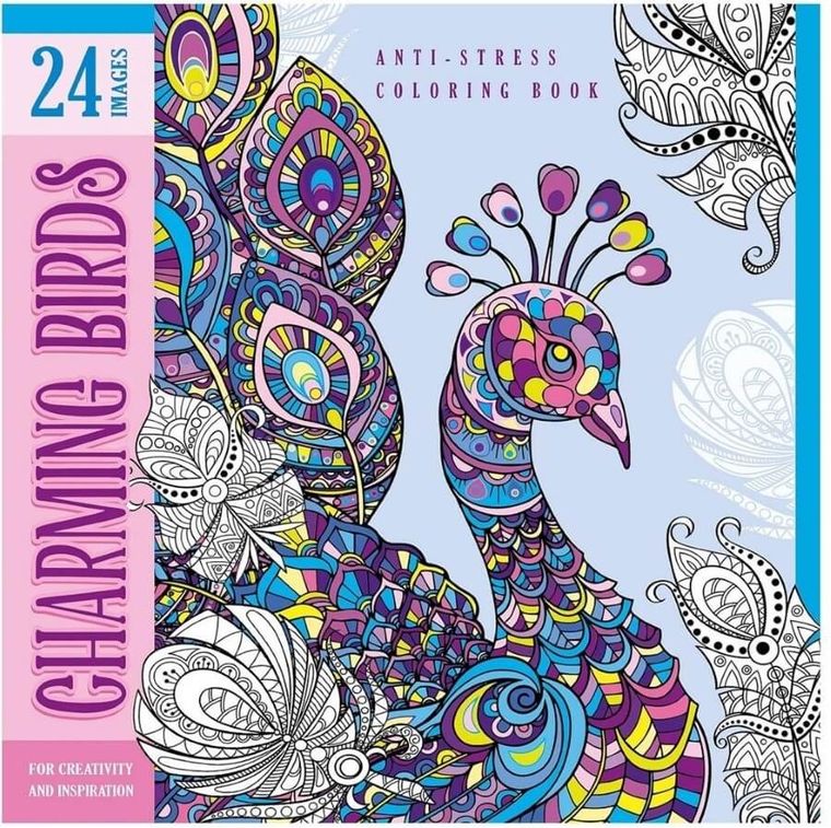 Kolorowanka antystresowa 200-200 mm. Charming Birds