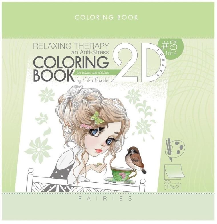 Kolorowanka antystresowa 200-200 mm. Fairies Brokat