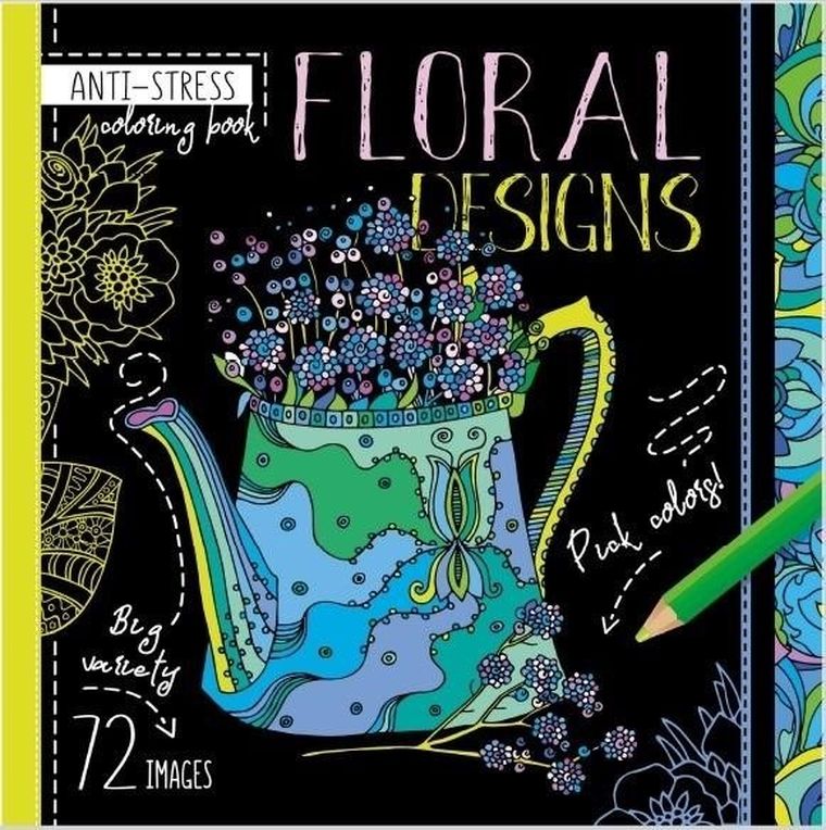 Kolorowanka antystresowa 200-200 mm. Floral Designs