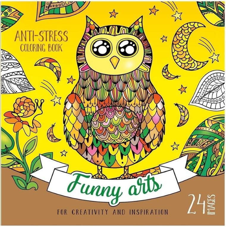 Kolorowanka antystresowa 200-200 mm. Funny arts
