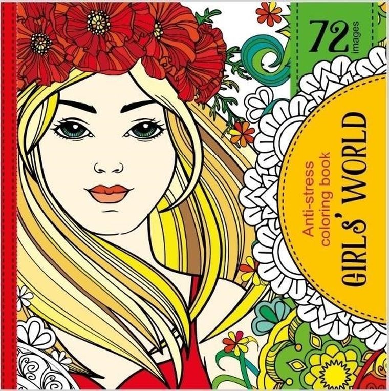 Kolorowanka antystresowa 200-200 mm. Girls' World