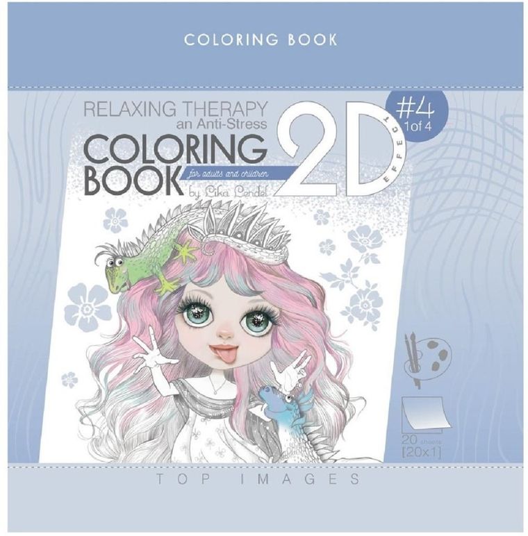 Kolorowanka antystresowa 200-200 mm. Top Images Brokat