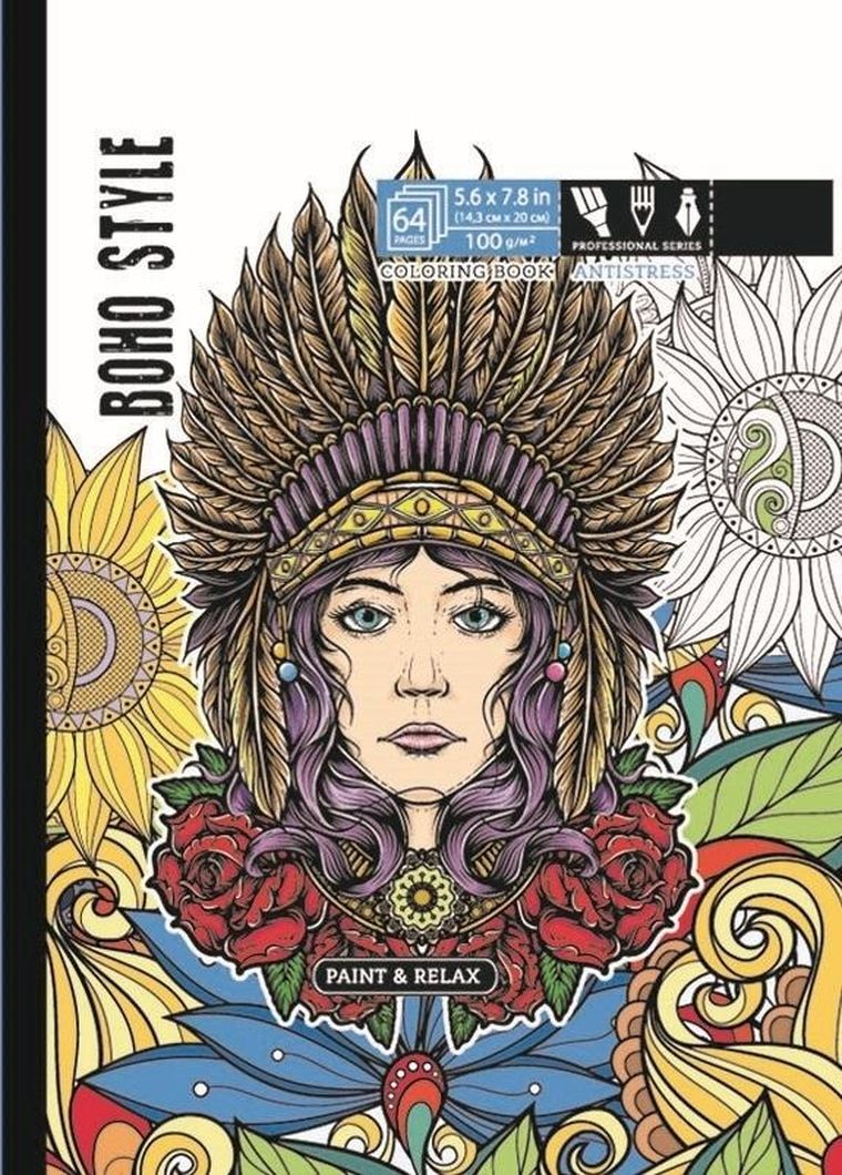 Kolorowanka antystresowa. Boho style