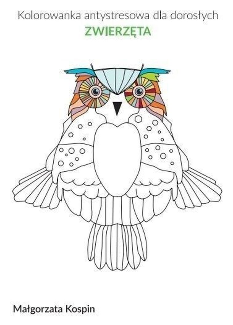 Kolorowanka antystresowa dla dorosłych. Zwierzęta