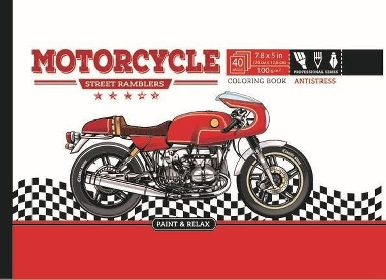 Kolorowanka antystresowa. Motorcycle
