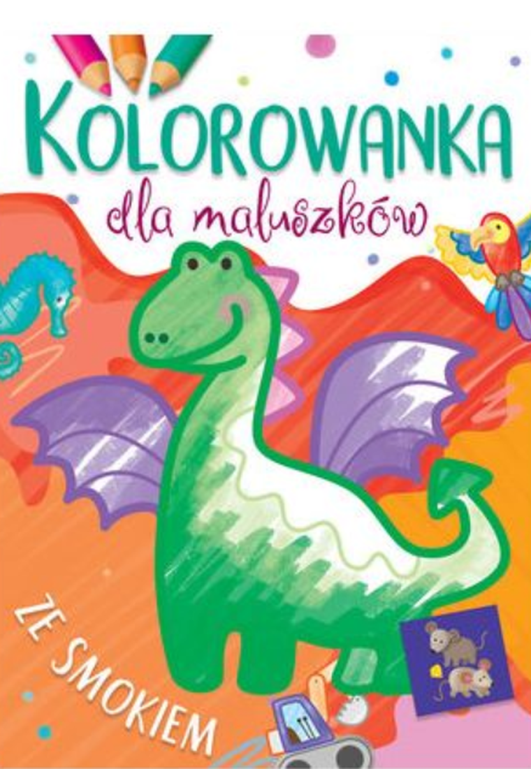 Kolorowanka dla maluszków ze smokiem