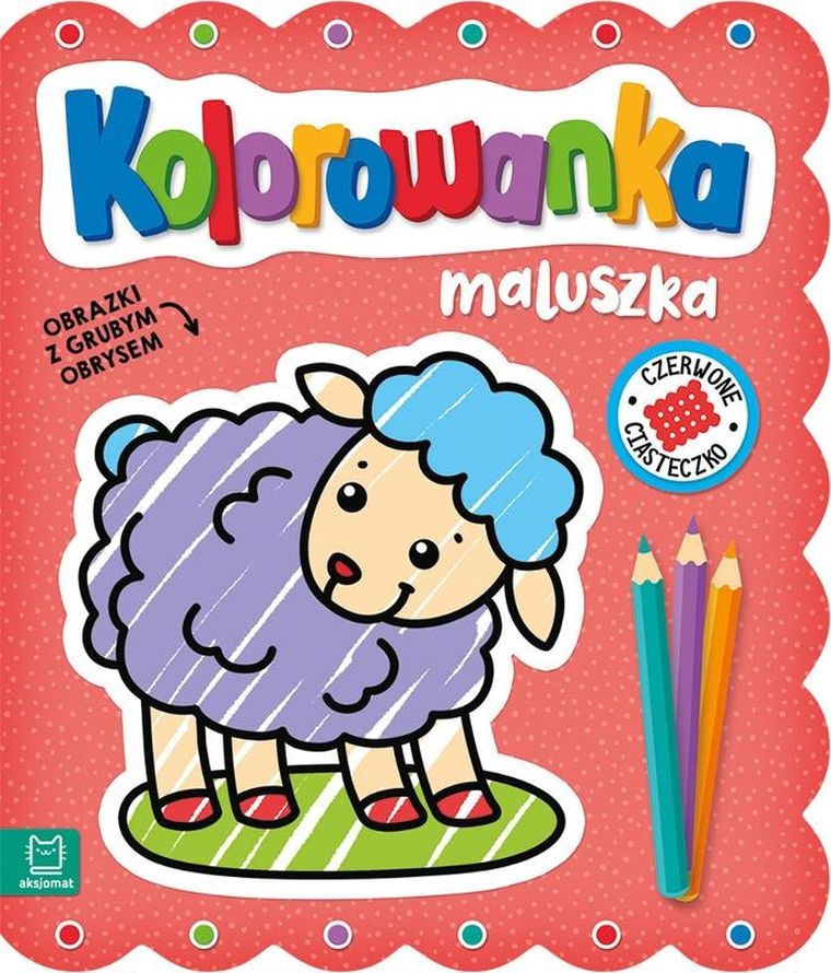 Kolorowanka Maluszka. Obrazki z grubym obrysem. Czerwone ciasteczko