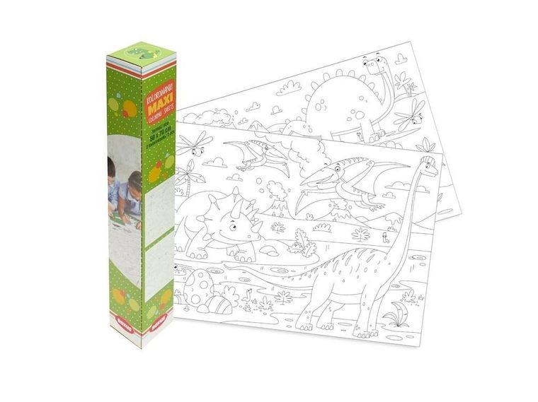 Kolorowanka podłogowa. Dinozaur