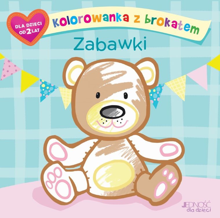 Kolorowanka z brokatem. Zabawki