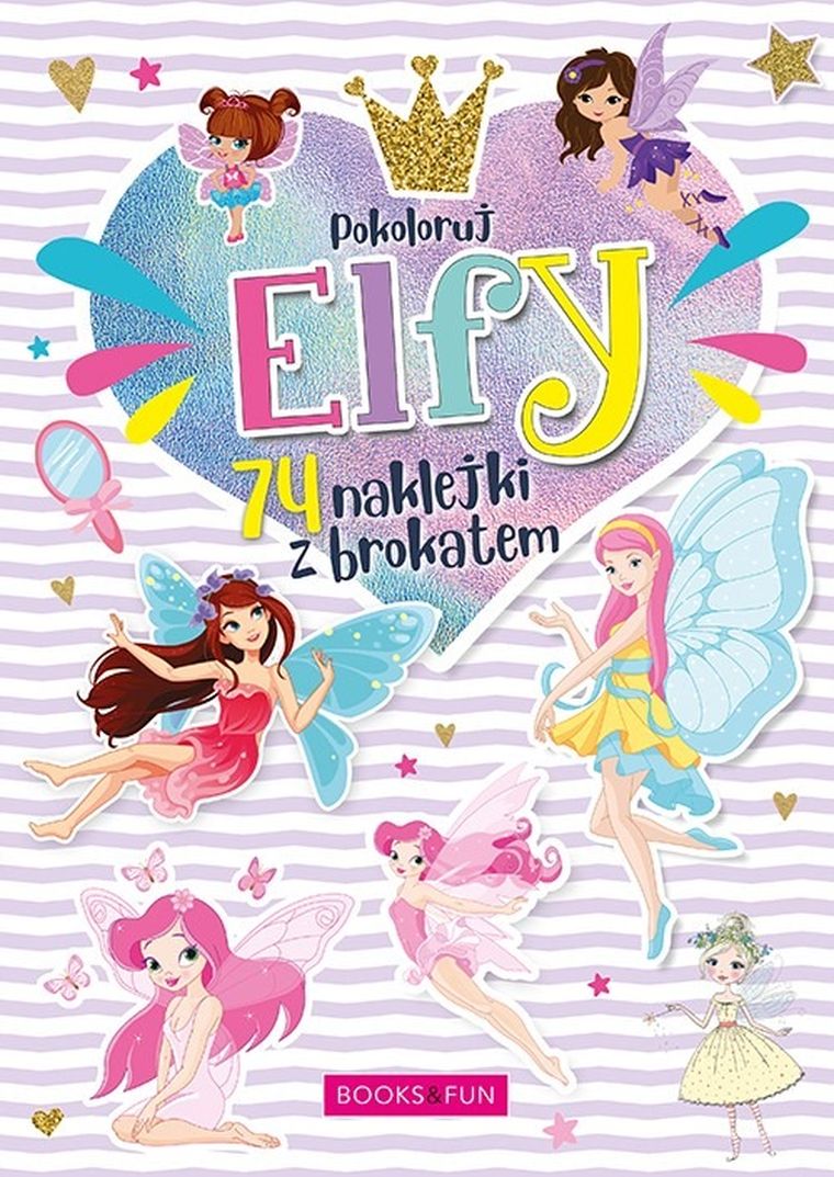 Kolorowanka z naklejkami. Elfy