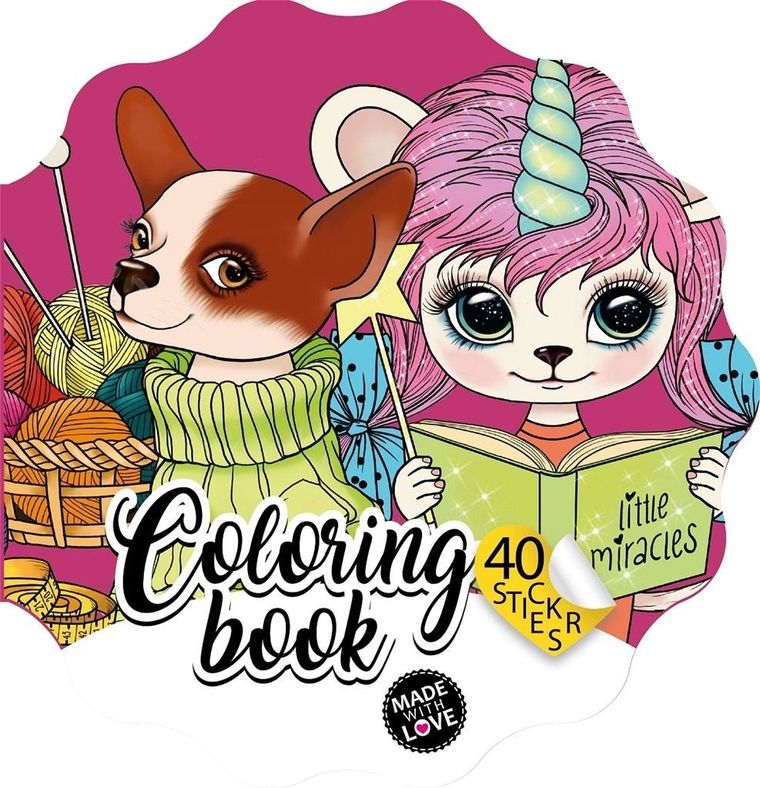 Kolorowanka z naklejkami. Kotki i Pieski