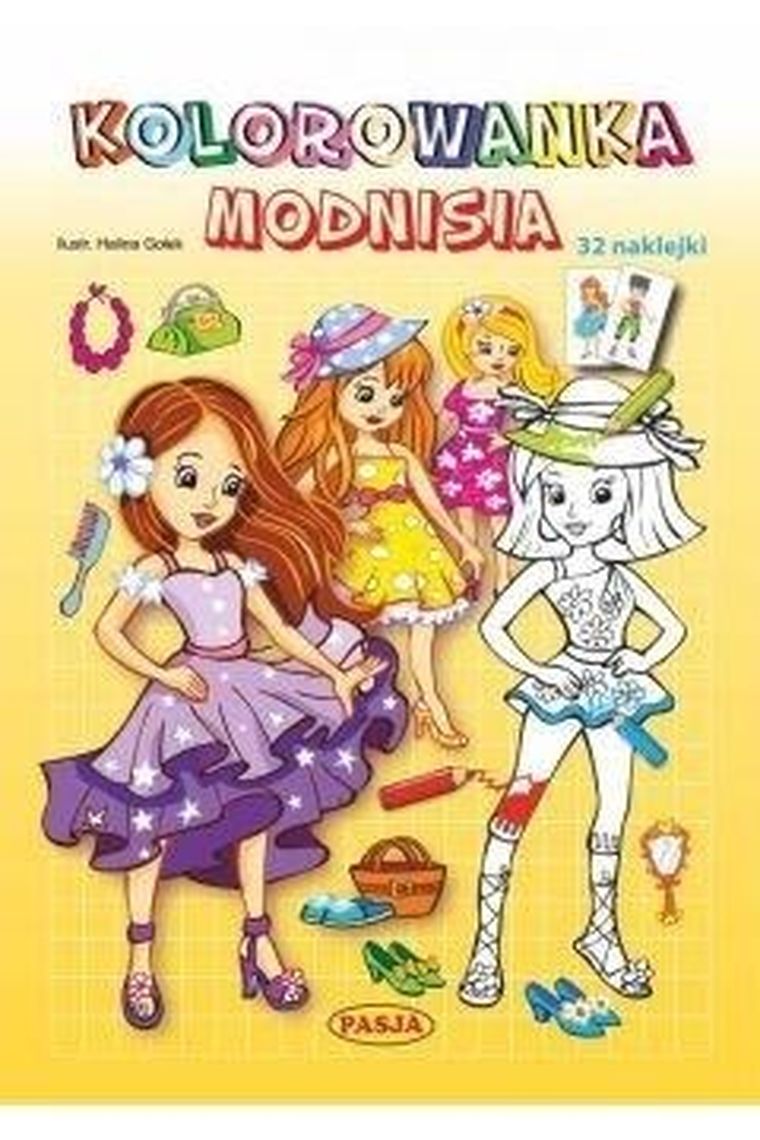 Kolorowanka z naklejkami. Modnisia