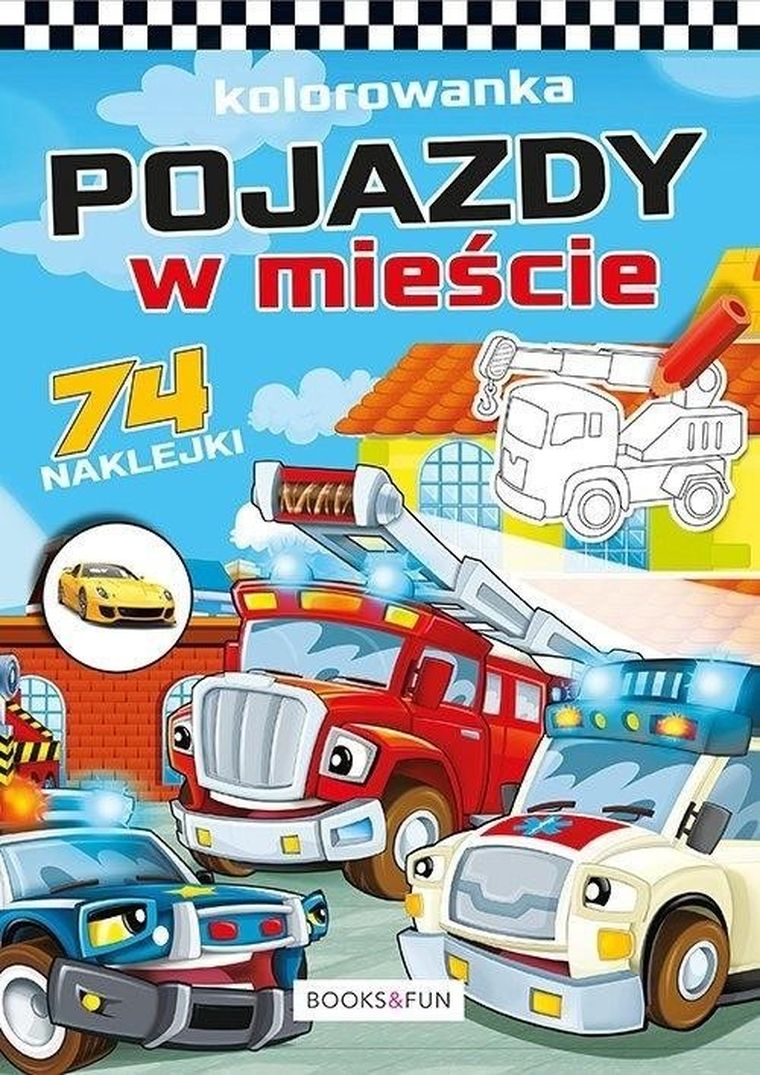 Kolorowanka z naklejkami. Pojazdy w mieście