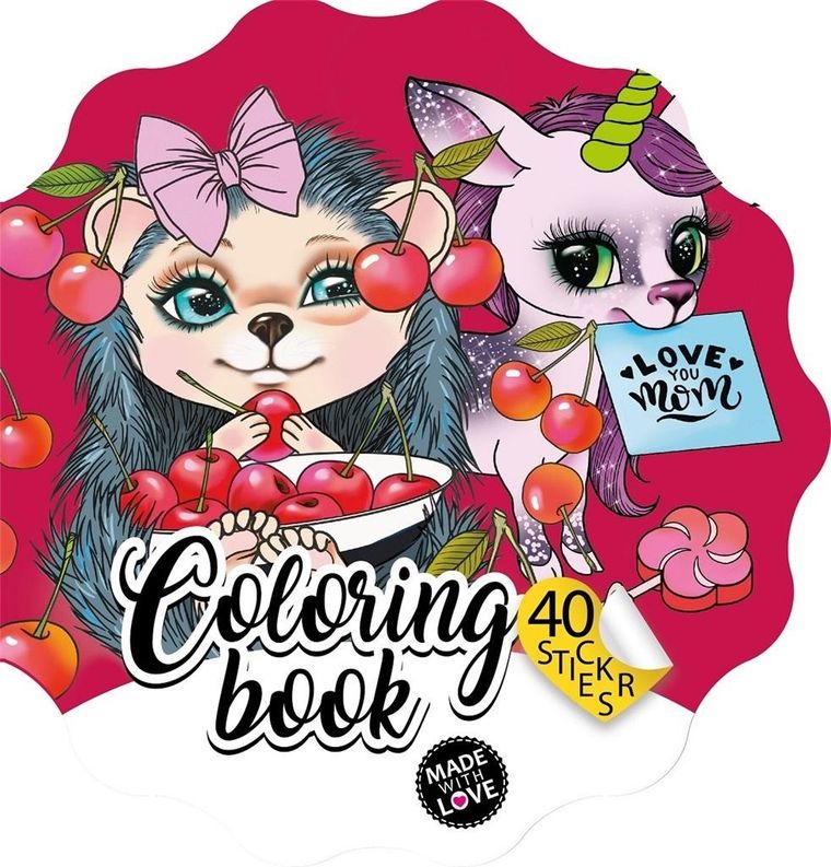 Kolorowanka z naklejkami. Zwierzątka