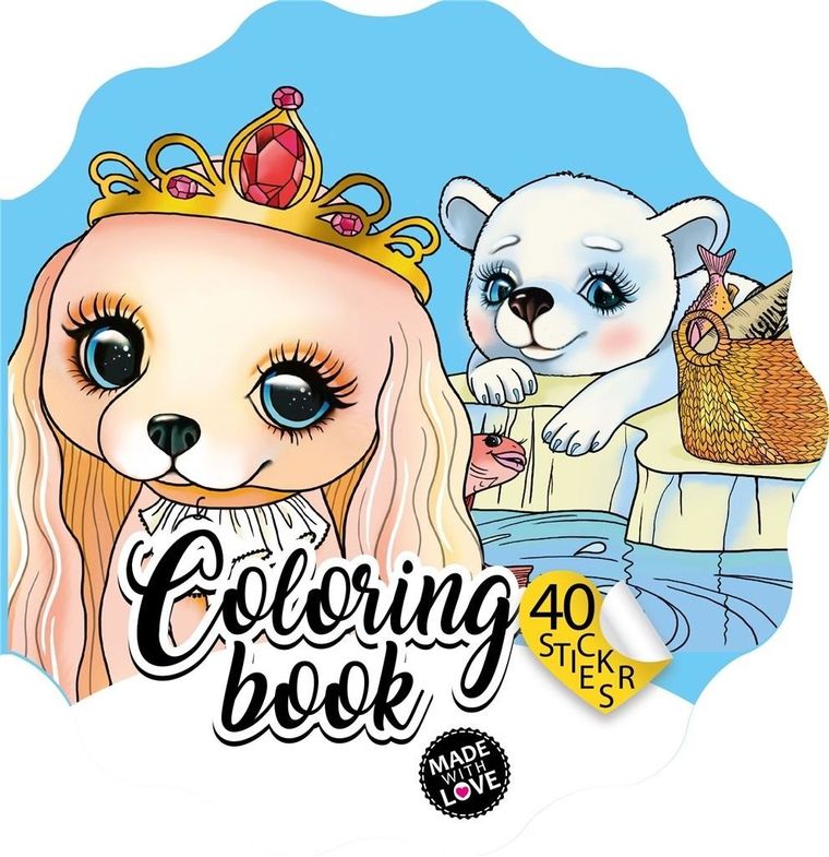 Kolorowanka z naklejkami. Zwierzątka