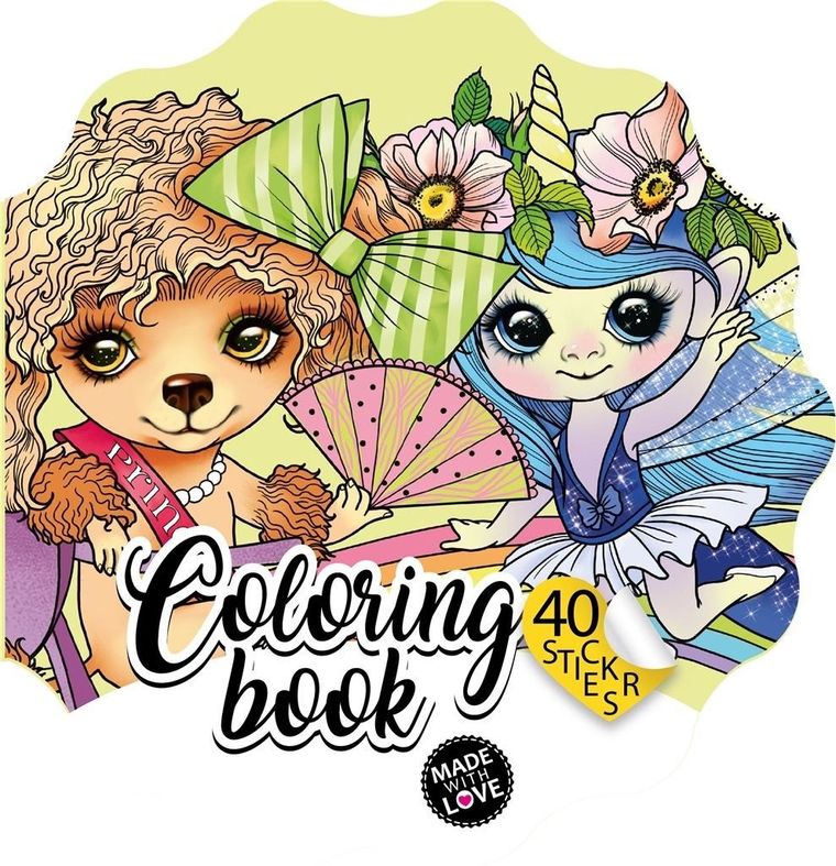 Kolorowanka z naklejkami. Zwierzątka