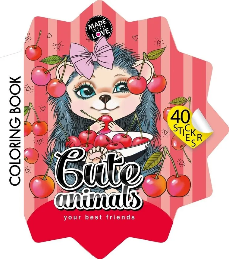 Kolorowanka z naklejkami. Zwierzątka