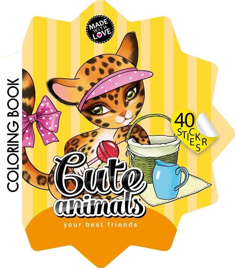 Kolorowanka z naklejkami. Zwierzątka