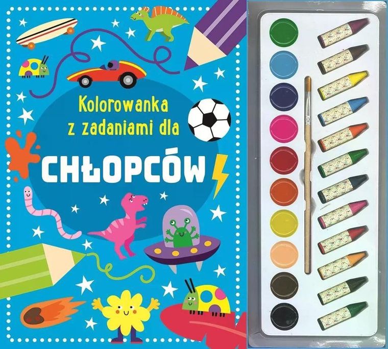 Kolorowanka z zadaniami dla chłopców