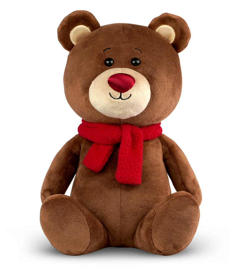 Kolorowe Noski, maskotka, miś, brązowy, 25 cm