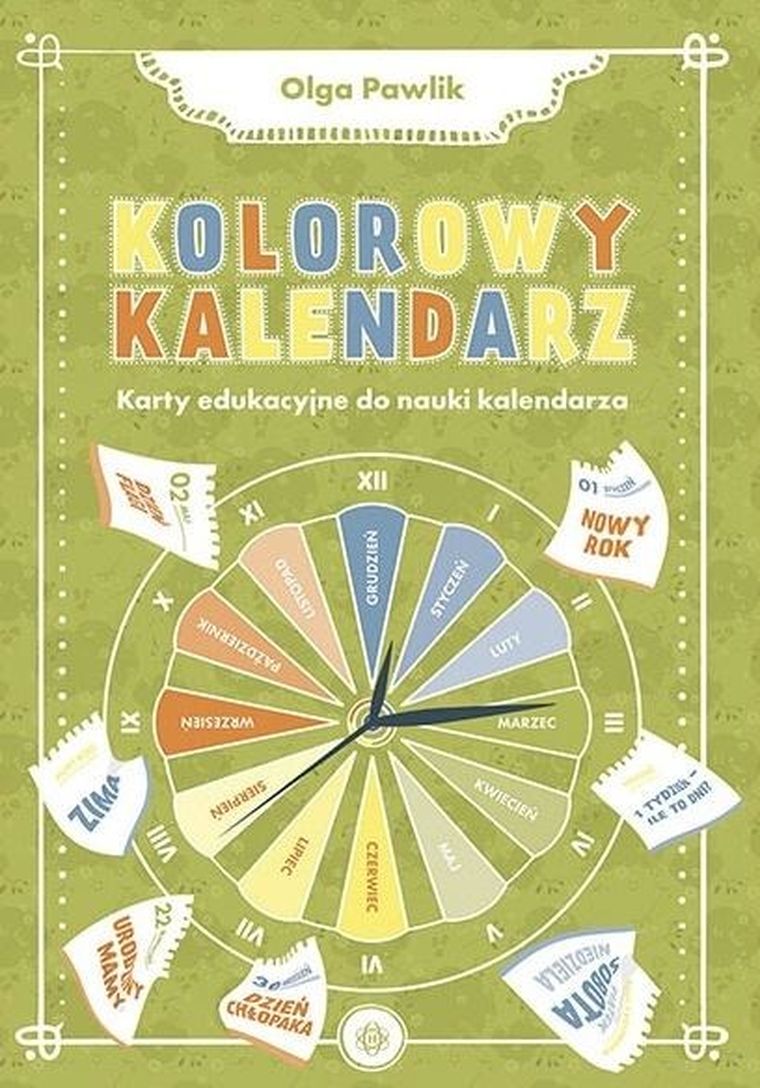 Kolorowy kalendarz. Karty edukacyjne